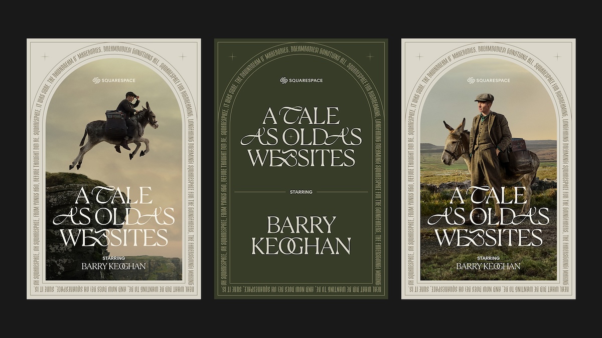 Actor Barry Keoghan plays a website delivery boy on a donkey in Squarespace’s 2025 Super Bowl ad ~ helmed by Australian director Steve Rogers
