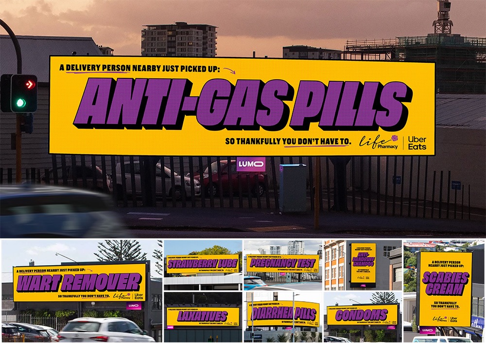 Unichem + Life Pharmacy partner with Uber Eats for cheeky ‘Awkboards’ campaign via FCB NZ