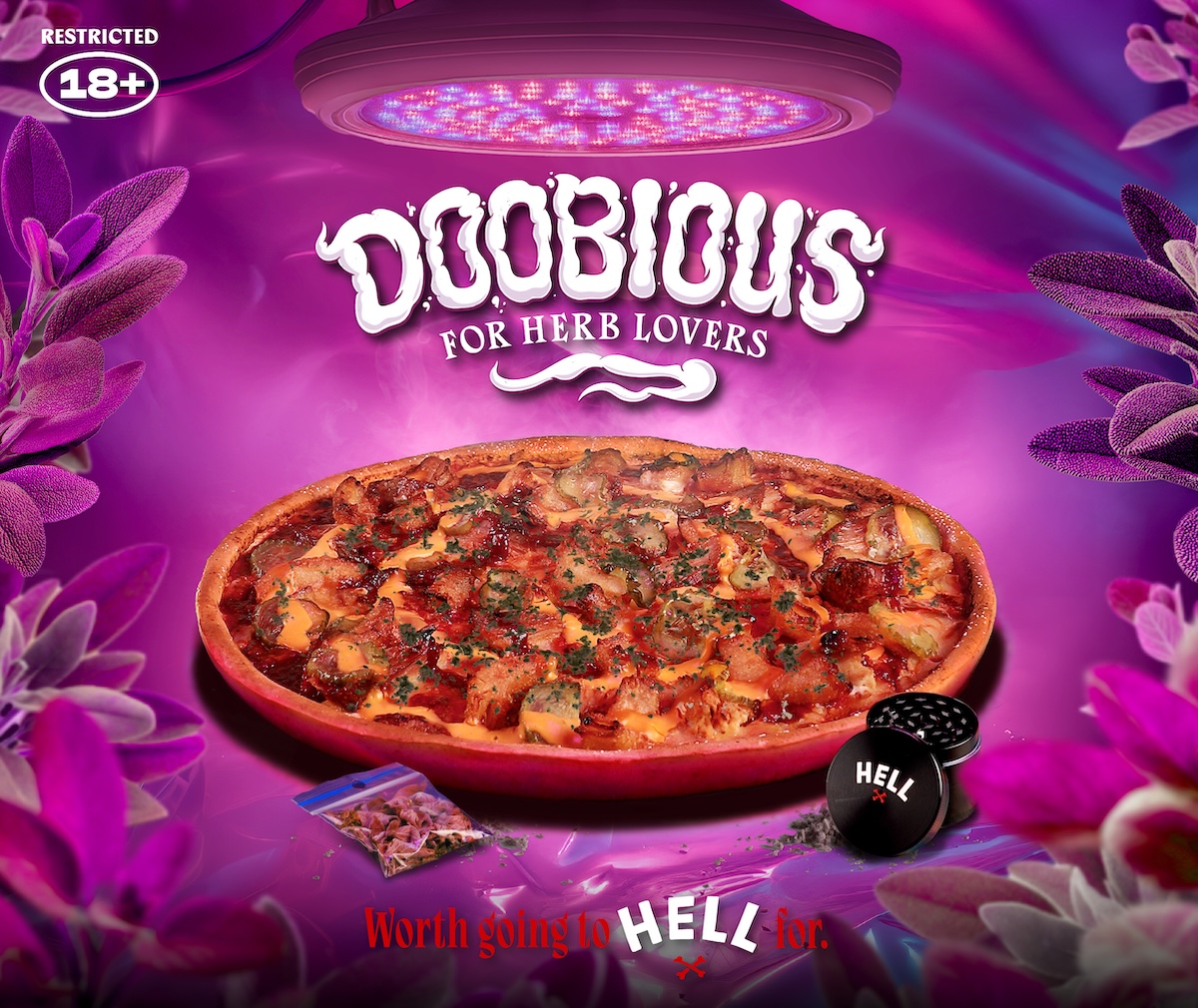 HELLとYarnが「Doobious」という新しいピザとキャンペーンを展開し、大麻使用に関する議論を盛り上げる