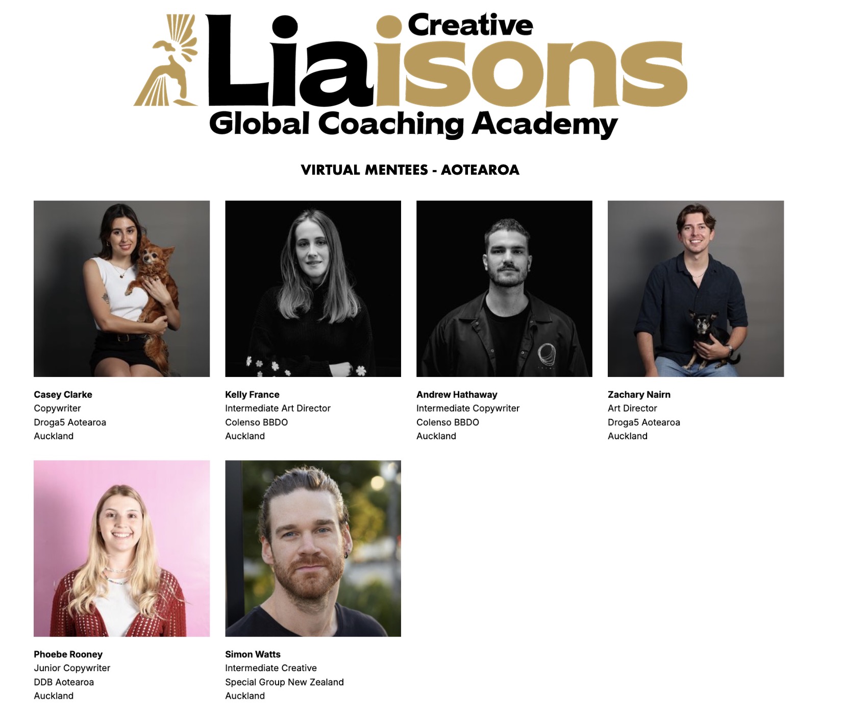 Eight young creatives from NZ and Australia to attend LIA Creative LIAisons in Las Vegas; 13 Global CCOs to inspire the Creative LIAisons Cohort