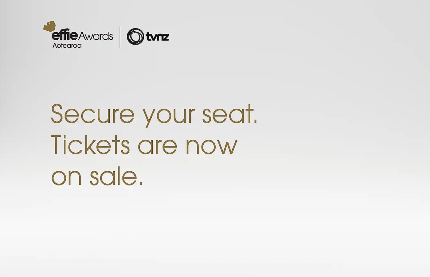 Tickets now on sale for the 2025 Effie Awards Aotearoa held Thursday 23 October, 6pm-10:30pm