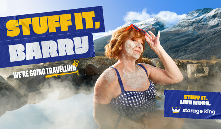 Bev and Barry say ‘Stuff It. Live More.’ in new Storage King platform via Ogilvy Australia