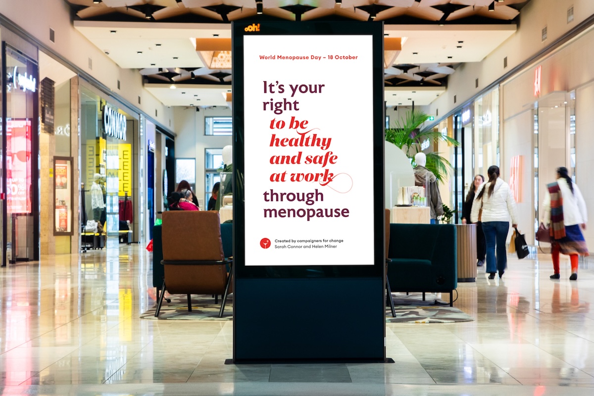 Menopause rights take centre stage in new nationwide outdoor campaign