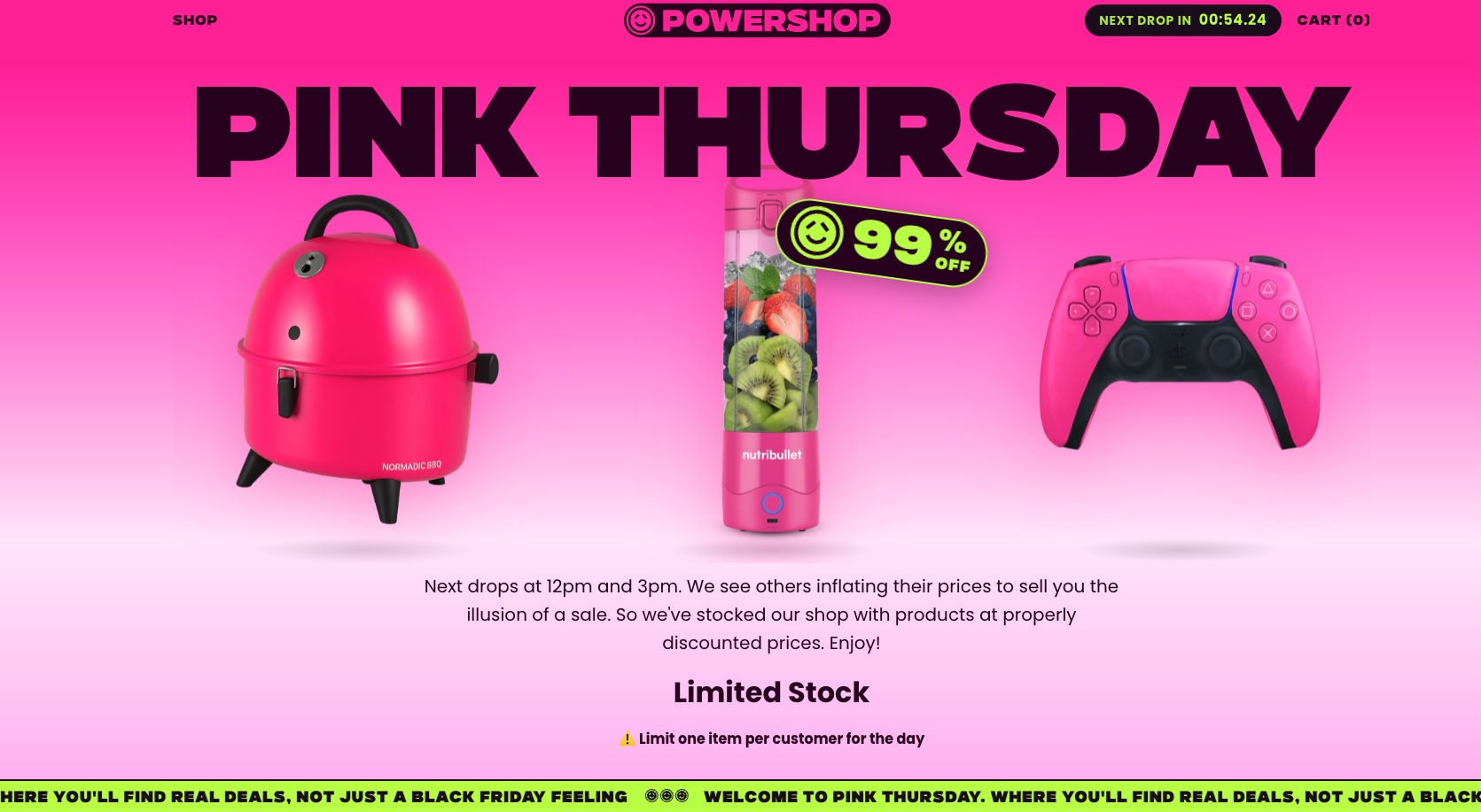 Powershop launches ‘Pink Thursday’ with 99% off in new campaign via 81