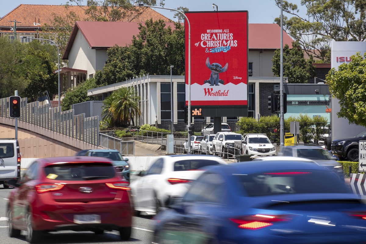 Disney’s Stitch brings extra Chrissy mischief to Westfield’s ‘Creatures of Christmas’ via AKQA