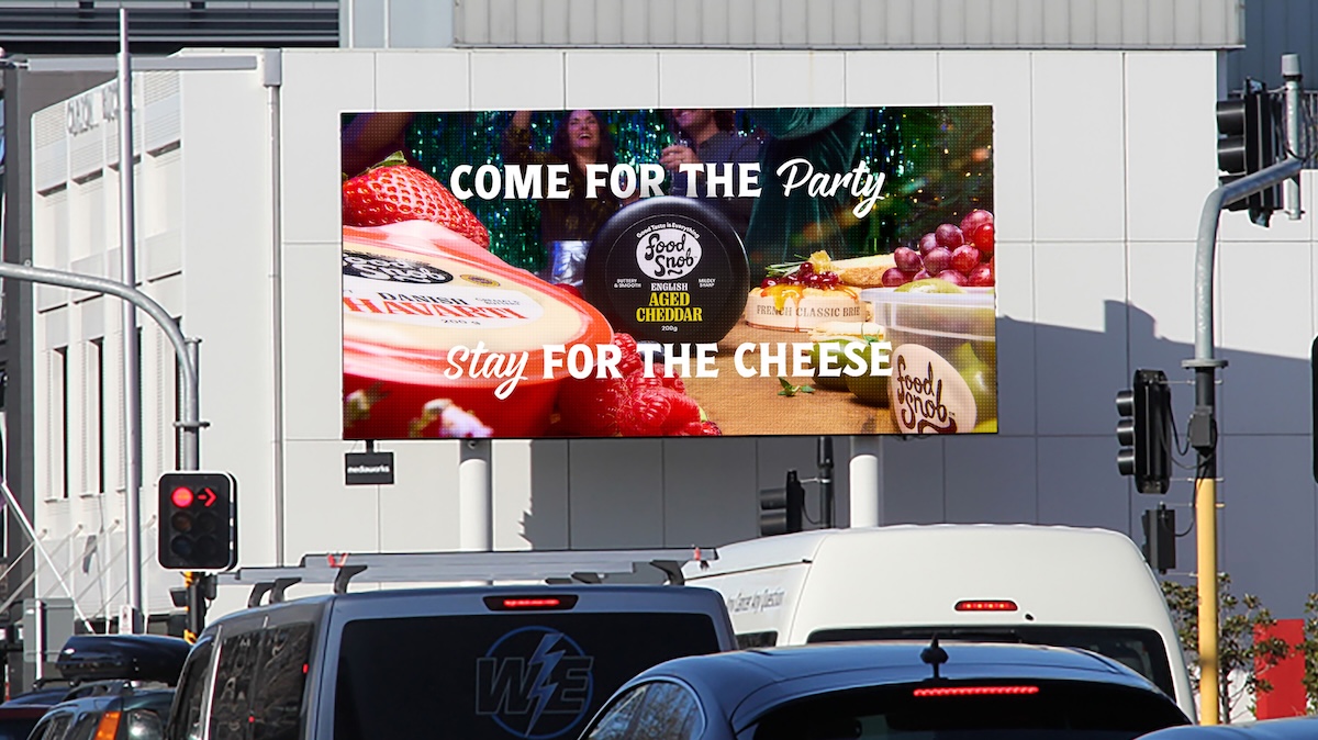 Food Snob invites Kiwis to ‘Come for the sun, stay for the cheese’ in new work via Tuckshop Studio