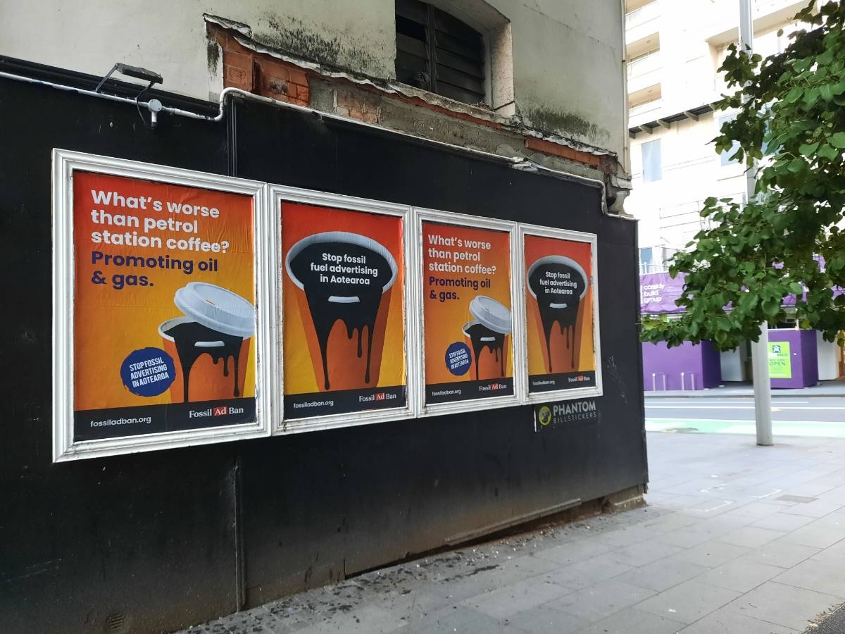 Billboard campaign puts fossil fuel advertising under the spotlight in New Zealand