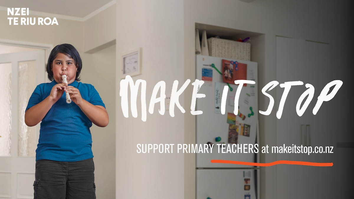 NZEI Te Riu Roa campaign threatens to send kids home with recorder homework via Bad Magic