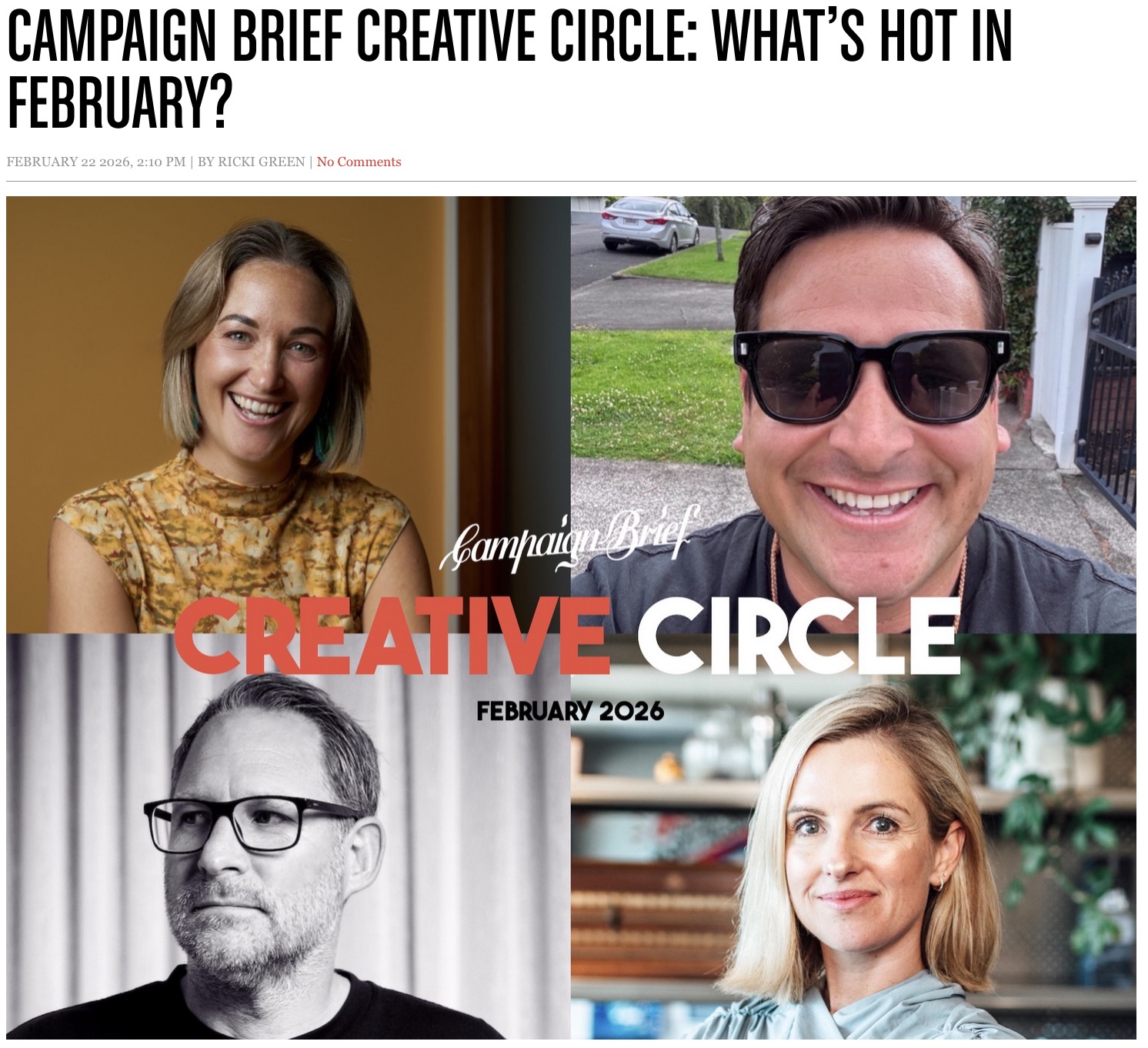 CB’s most viewed stories of 2026 [so far] Why Campaign Brief is #1 reaching creatives: #No paywalls #No annual membership fees