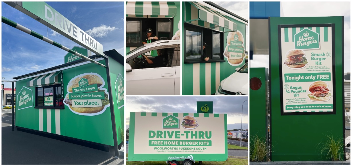 Woolworths NZ brings drive-thru convenience home for burgers launch via Dentsu Creative