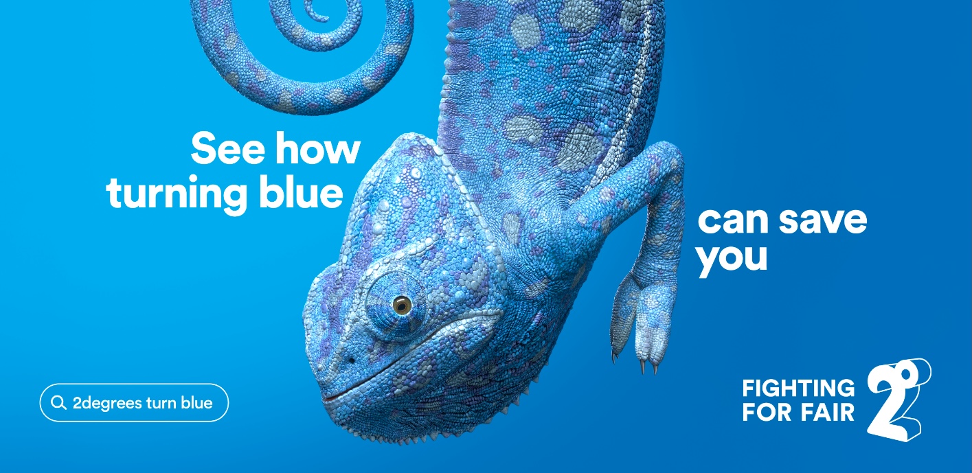 2degrees introduces blue chameleon to show Kiwis why turning blue pays off via TBWA\NZ