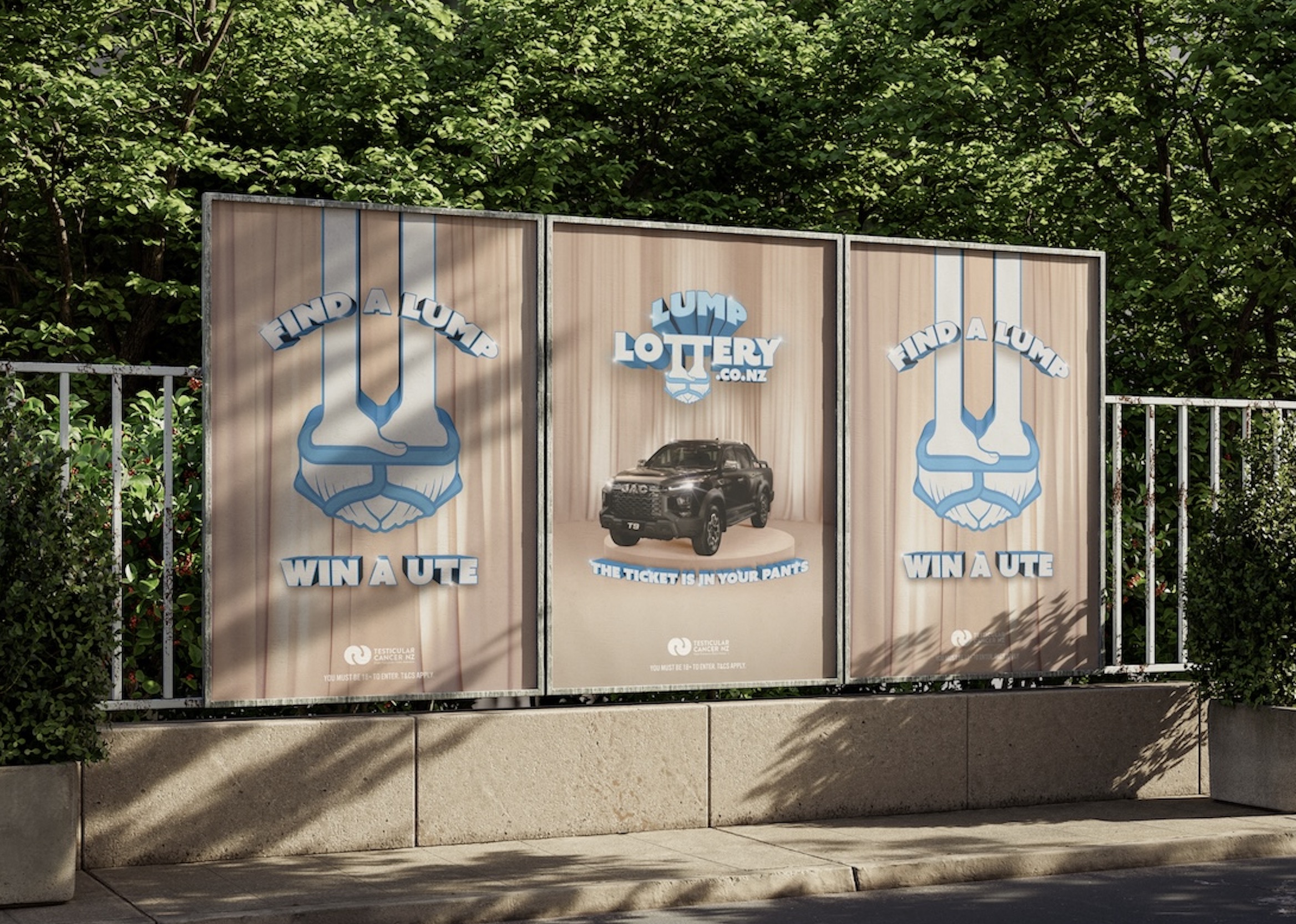 Find a lump. Win a ute. Testicular Cancer NZ launches ‘Lump Lottery’ via Colenso BBDO