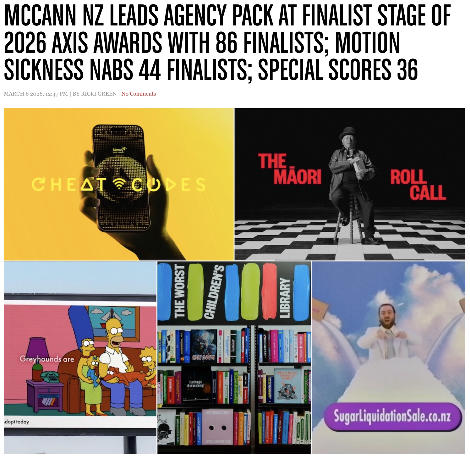 CB’s most viewed stories of 2026 [so far] Why Campaign Brief is #1 reaching creatives: #No paywalls #No annual membership fees