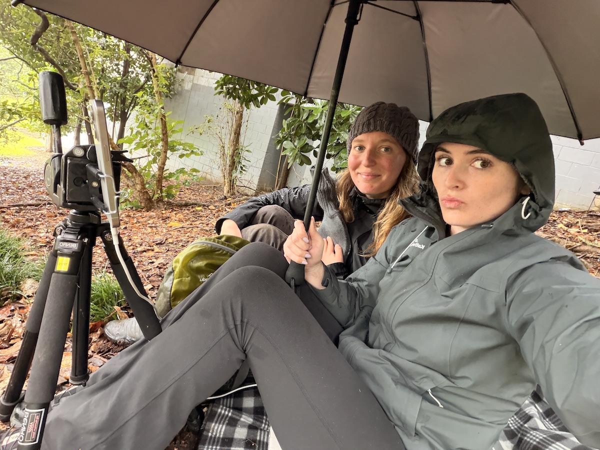 Liza Plyshevsky and Tab Eady survive 24 hours in NZ bush for KathScan Webby Award push